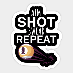 Aim shot swear repeat Sticker